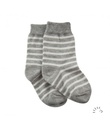 Socken light grey striped GOTS