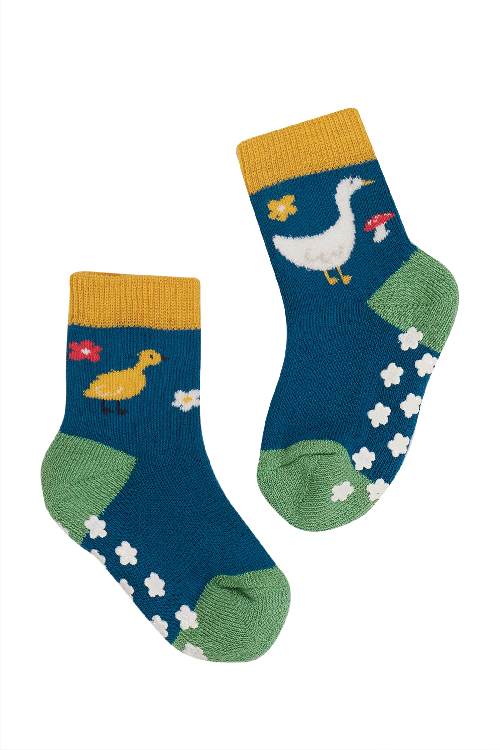 Grippy Socks 2 Pack Fjord Green/Geese