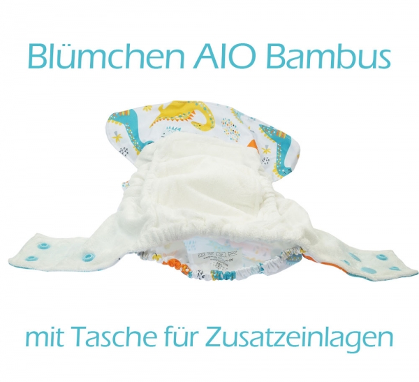 Blümchen All-in-One Bambus OneSize Kletter (3,5-15kg) Fantasy