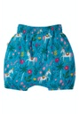Steph Smocked Shorts Teal Indian Horse