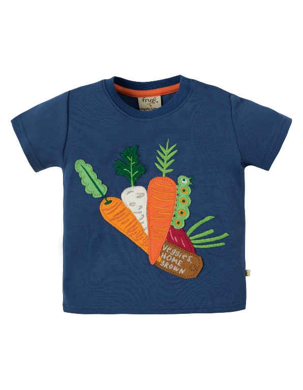 T-Shirt Marine Blue/Veg Stall 0-3 Monate