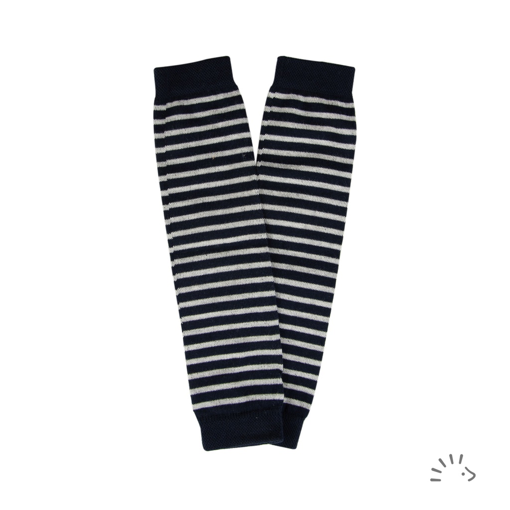 Legwarmers Baumwolle-Elasthan dark blue striped
