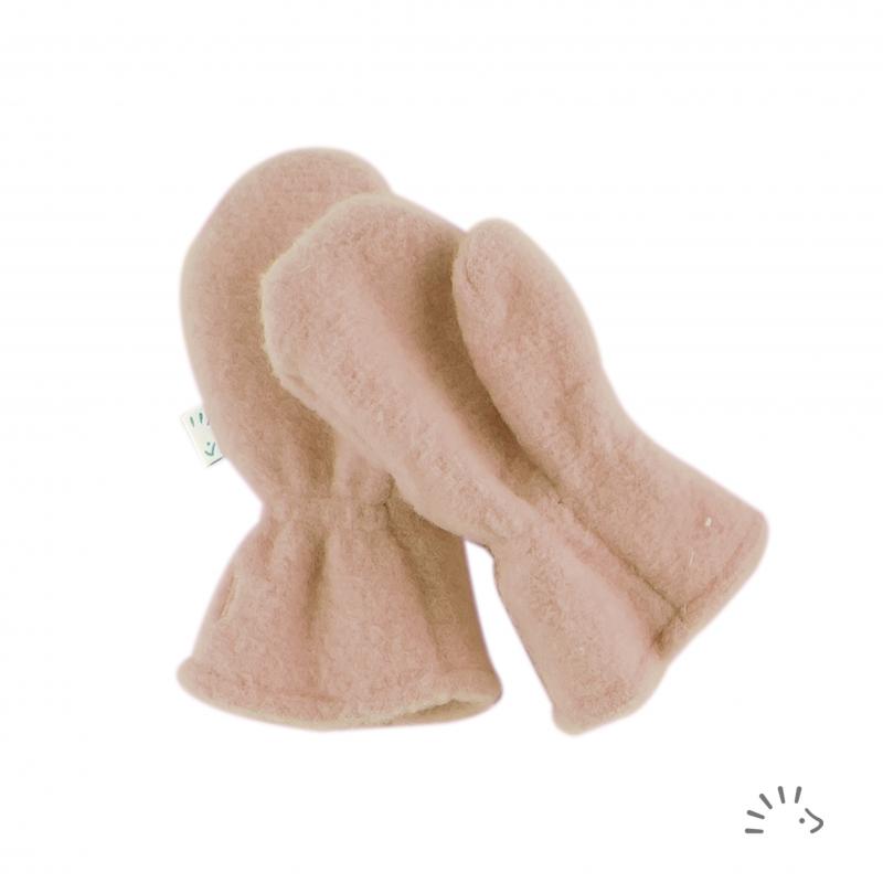 Fäustlinge Wollvlies GOTS vintage rose