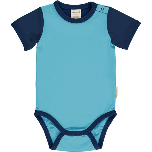 Body kurzarm Block navy/sky