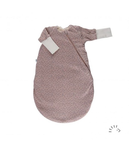 [NBN003250] Schlafsack mit Zippärmel Teddyplüsch beige melange