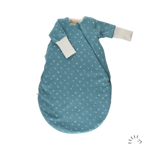 [NBN003626] Schlafsack mit Zippärmel Vintage Blue Dandelion