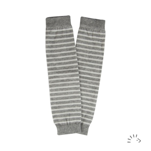[NBN004143] Legwarmers Baumwolle-Elasthan Light Grey Striped